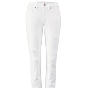CAbi - White High Slim distressed jeans